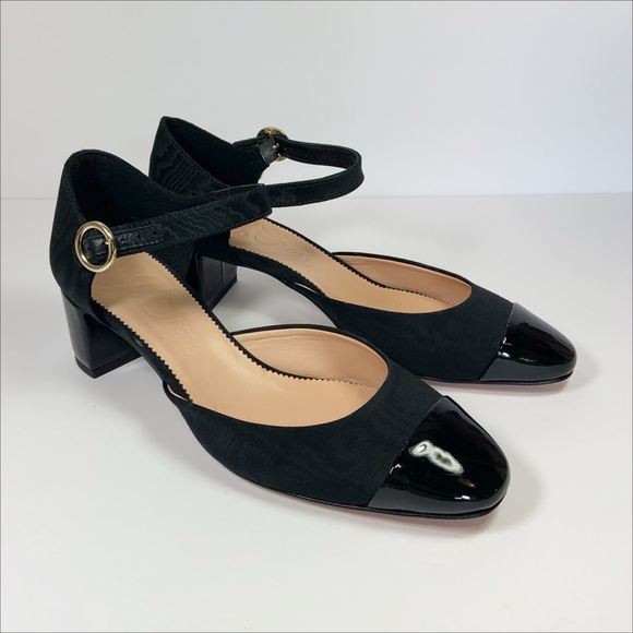 J. Crew Millie Ankle-strap Cap Toe Heels in moiré - Picture 6 of 12